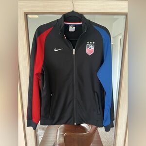 Nike USA Womens National Team Soccer Jacket Size XL USWNT Black Full Zip